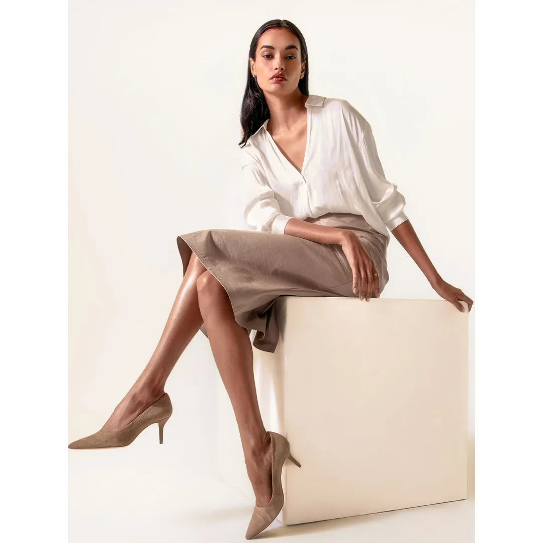 IRENE VEGAN LEATHER SKIRT