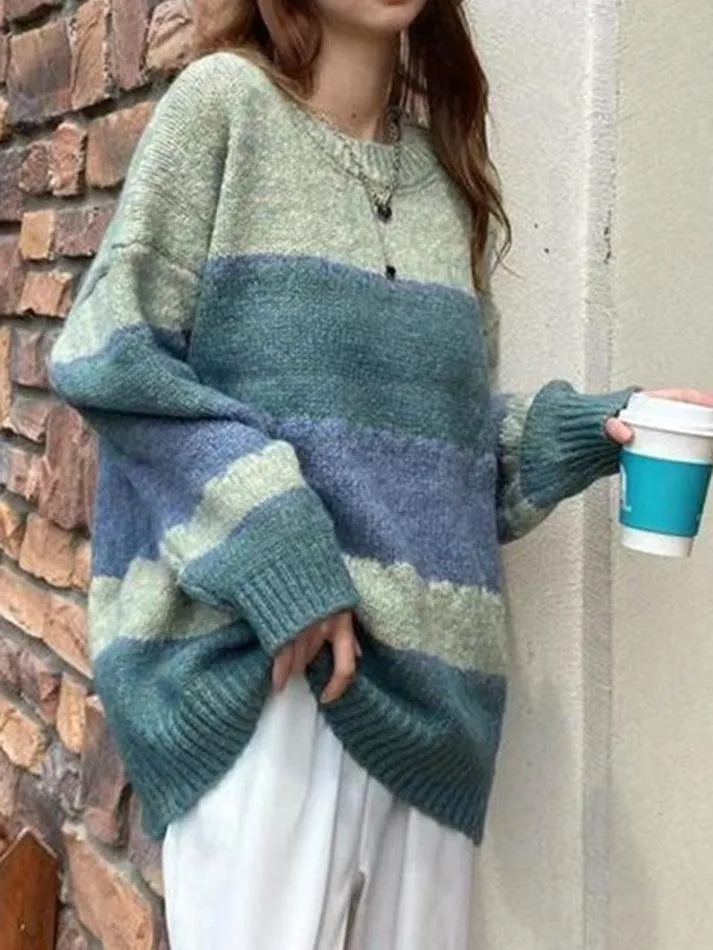 Joskaa Color Block Striped Sweater