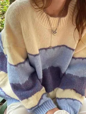 Joskaa Color Block Striped Sweater