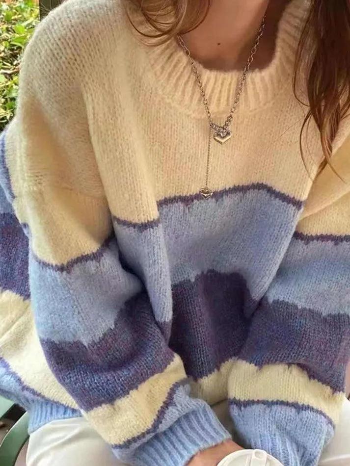 Joskaa Color Block Striped Sweater