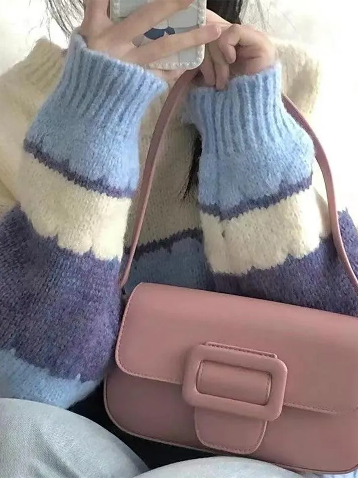 Joskaa Color Block Striped Sweater