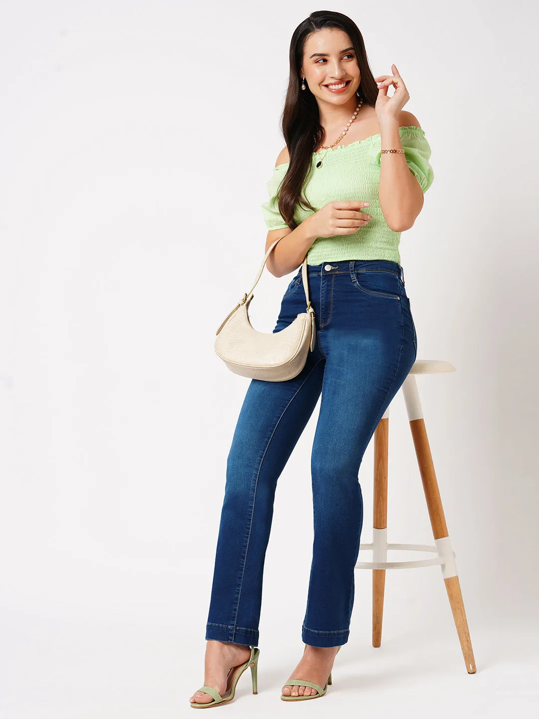 K5013 High Rise Flare Jeans