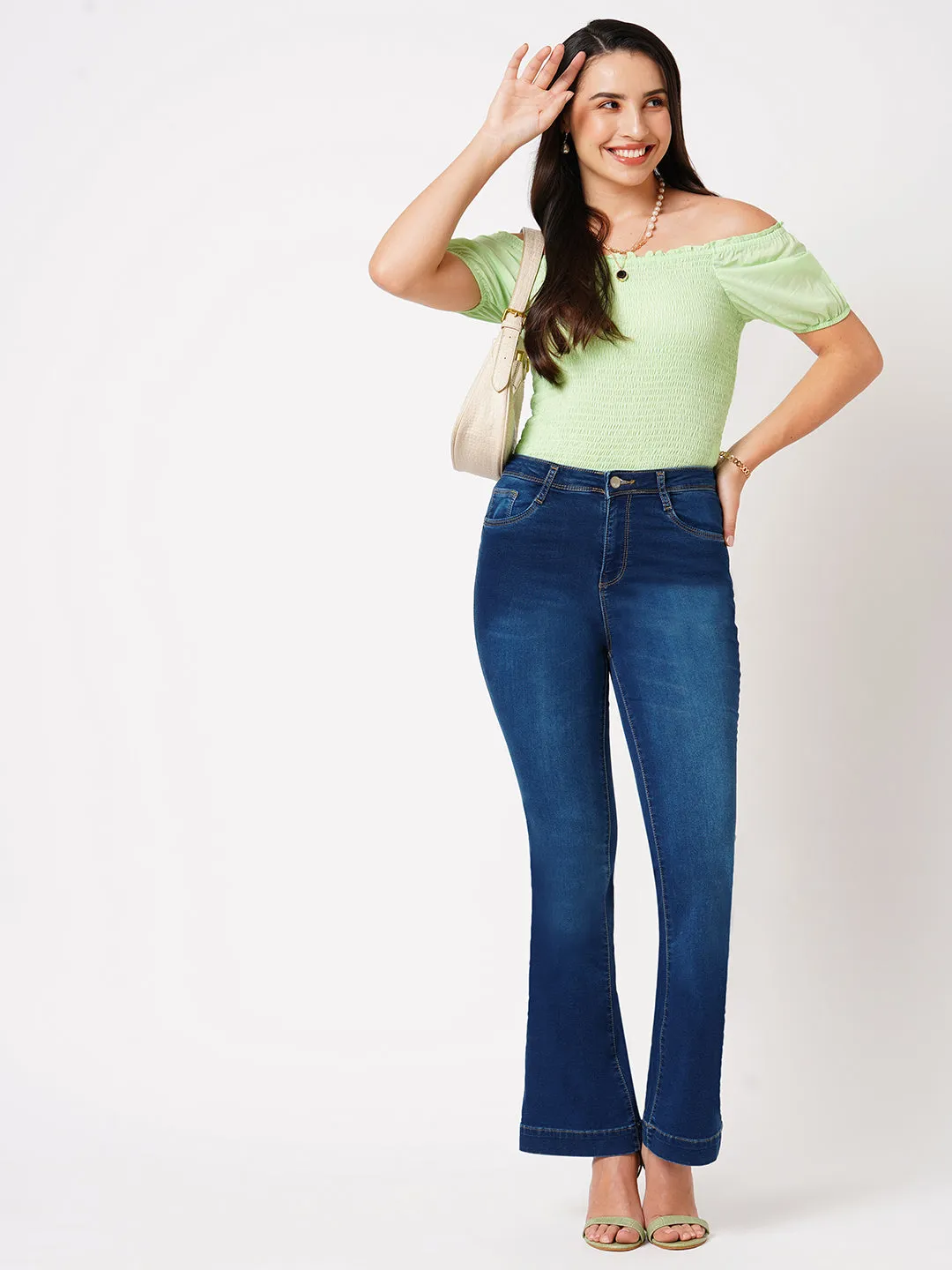 K5013 High Rise Flare Jeans