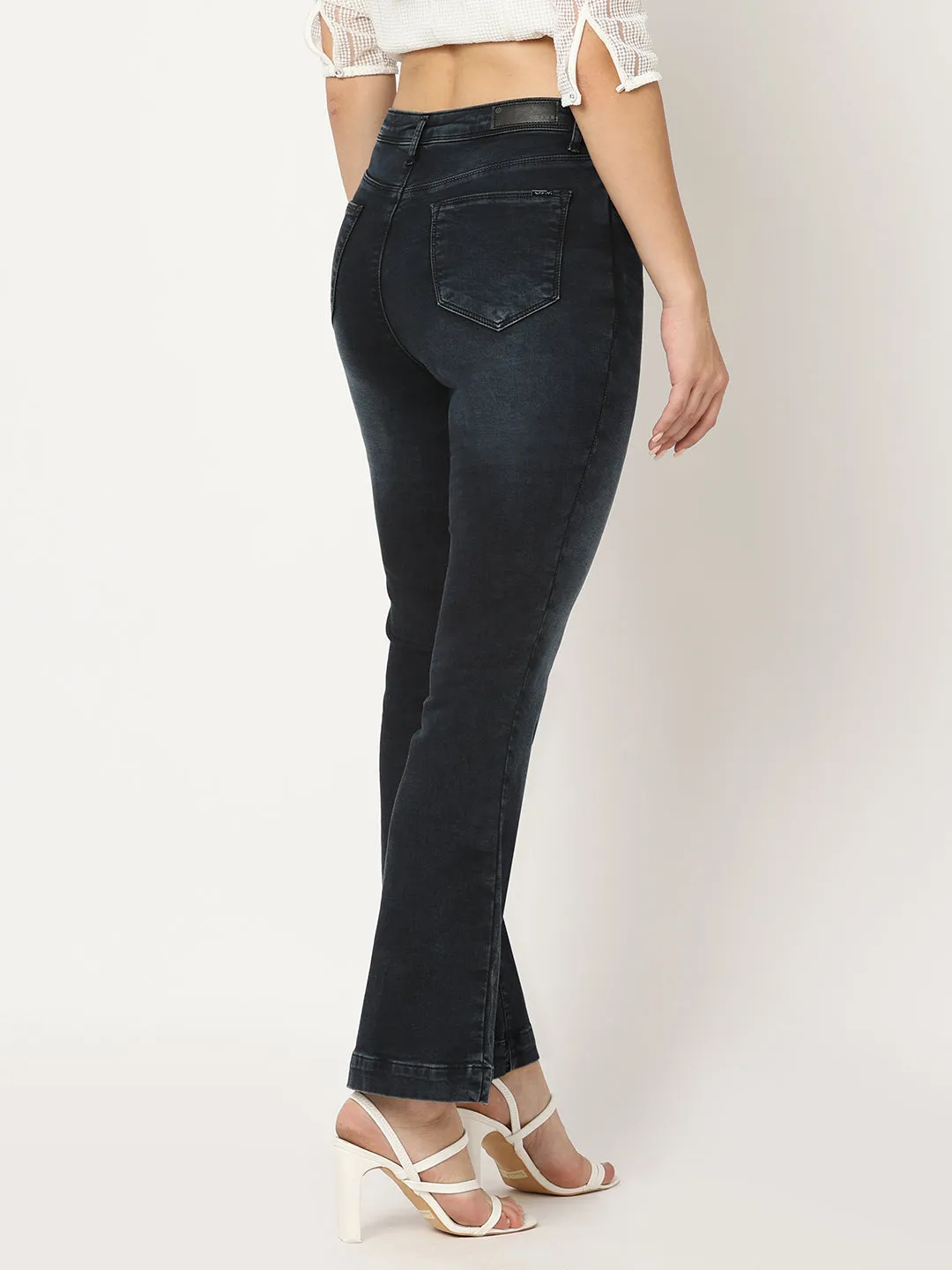 K5094 High Rise Mini Flare Jeans