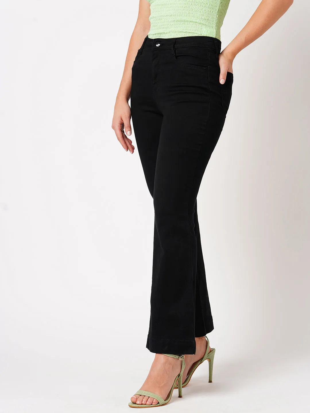 K5094 High Rise Mini Flare Jeans