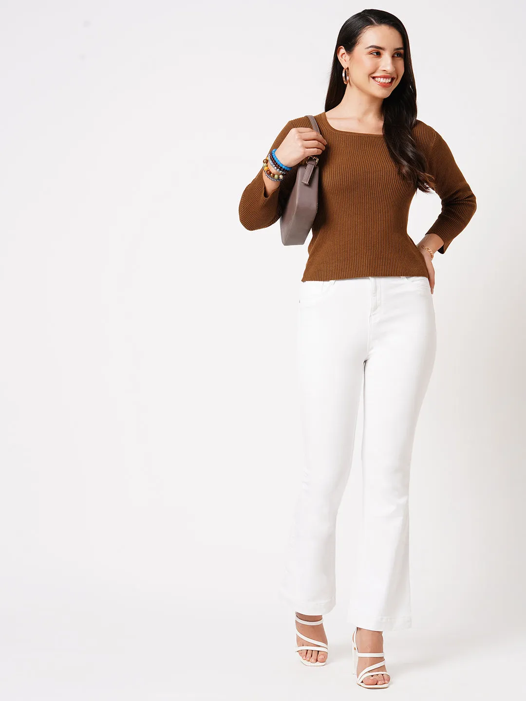 K5094 High Rise Mini Flare Jeans