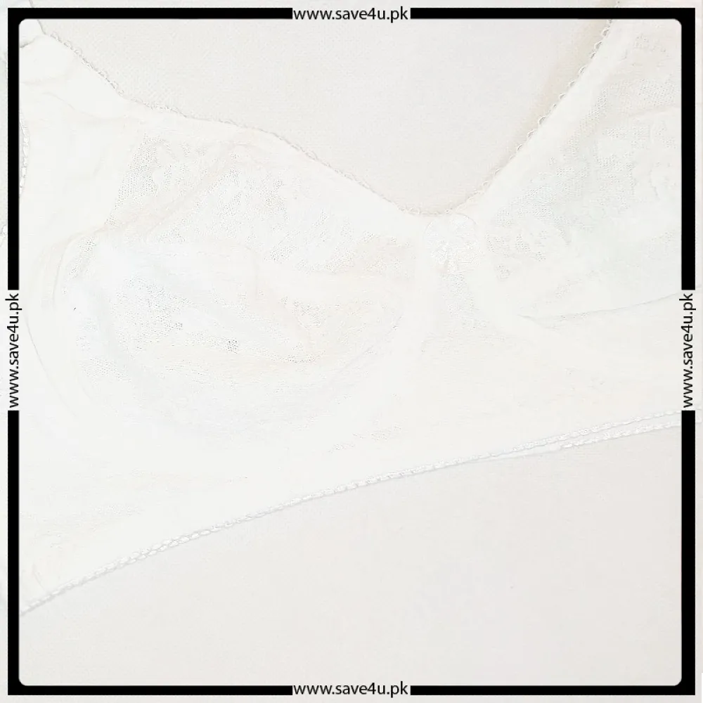 Ladies Floral Lace Design Non-Padded Wireless Bra