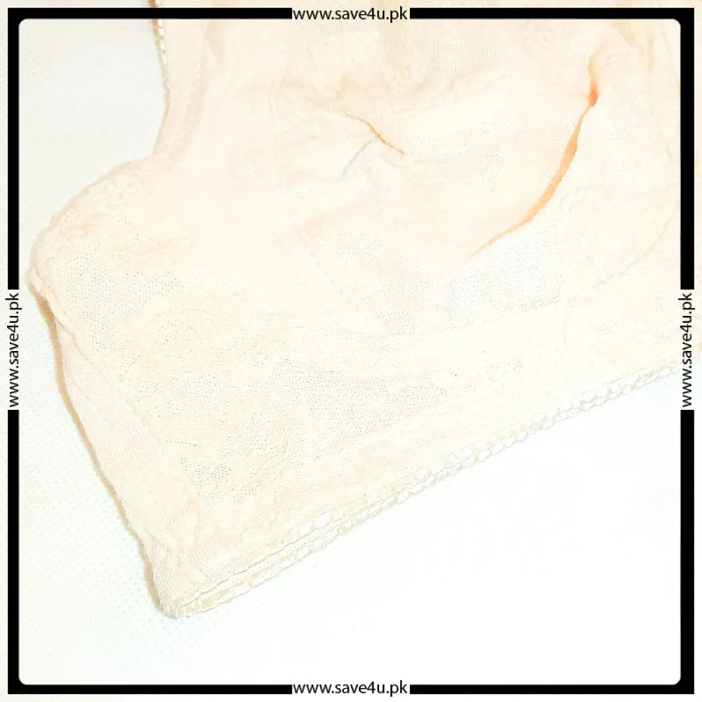 Ladies Floral Lace Design Non-Padded Wireless Bra