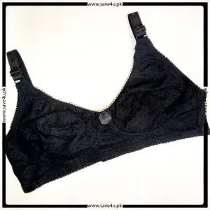 Ladies Floral Lace Design Non-Padded Wireless Bra