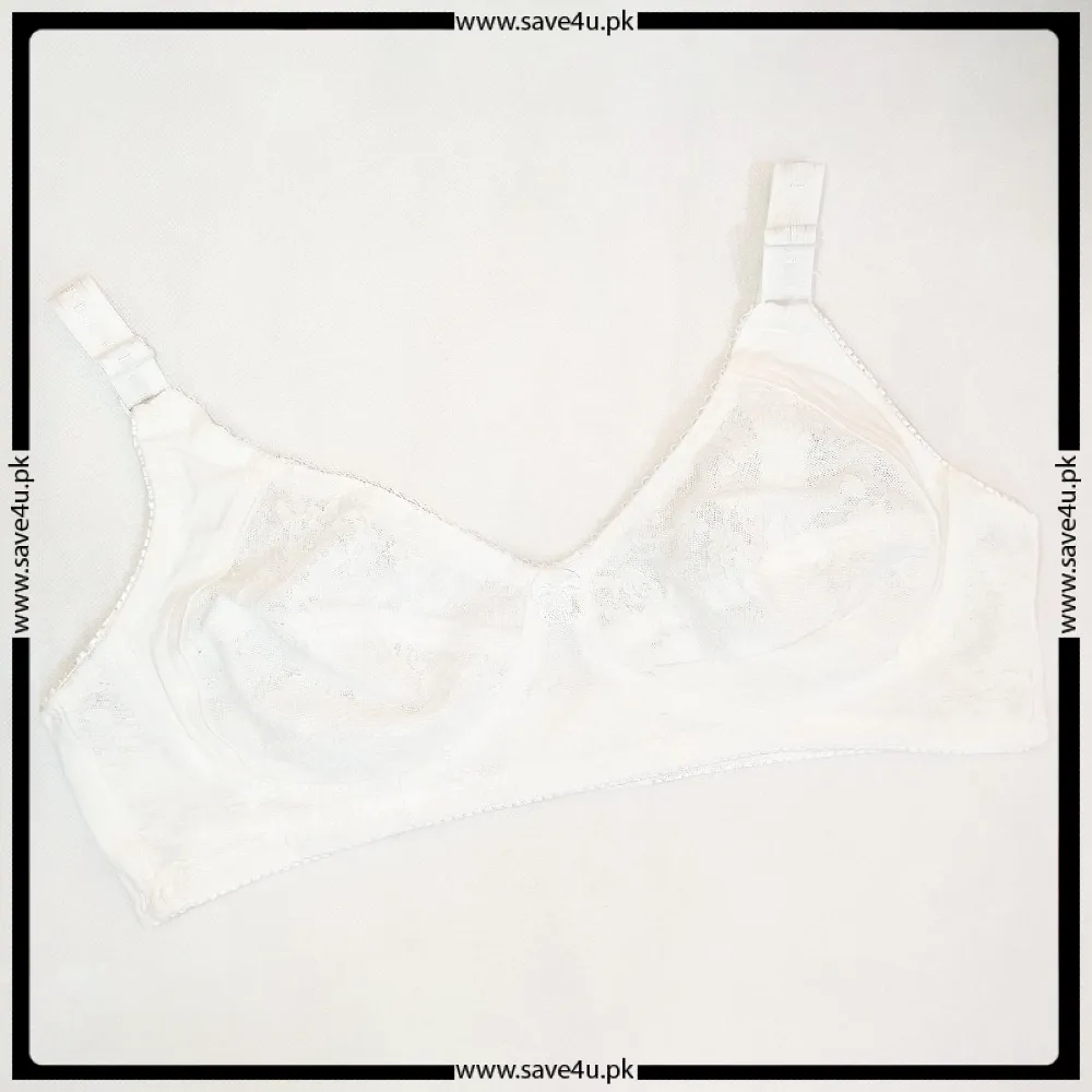 Ladies Floral Lace Design Non-Padded Wireless Bra