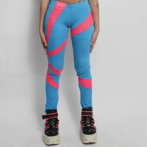 LASER LEGGINGS BLUE / PINK