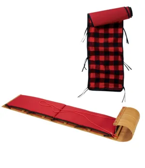L.L.Bean Toboggan with Cushion and Buffalo Plaid Cushion Cover