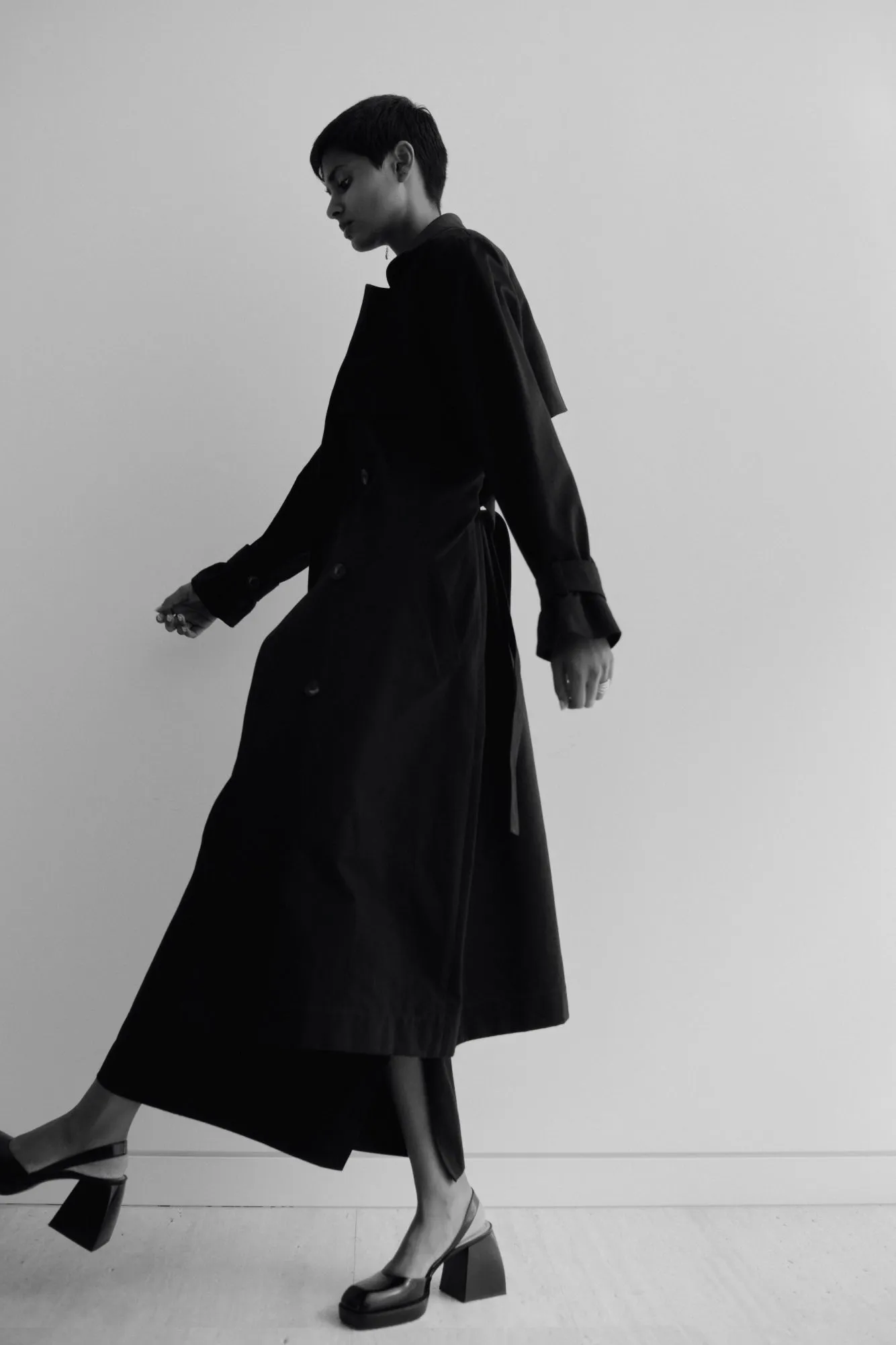 Long moleskin skirt