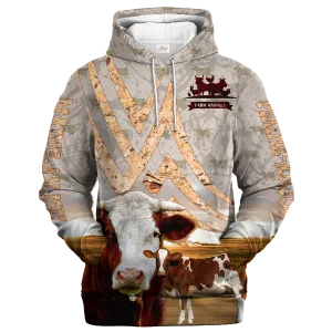 Maine Anjou On A Stone Background Hoodie