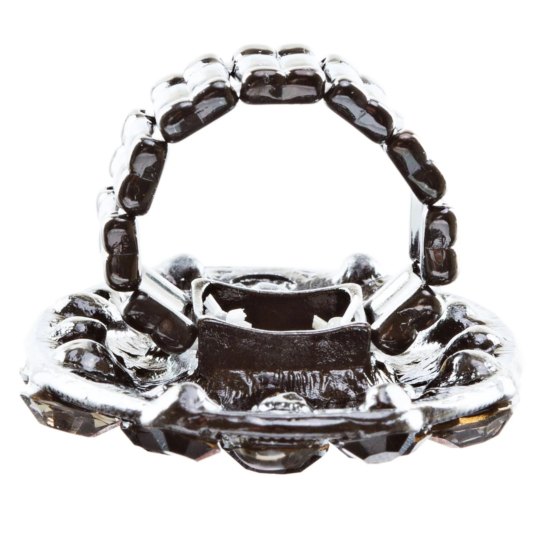 Modern Fashion Crystal Rhinestone Gorgeous Oval Shape Stretch Ring
