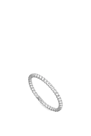 Mustard Dot Ring Band, Silver