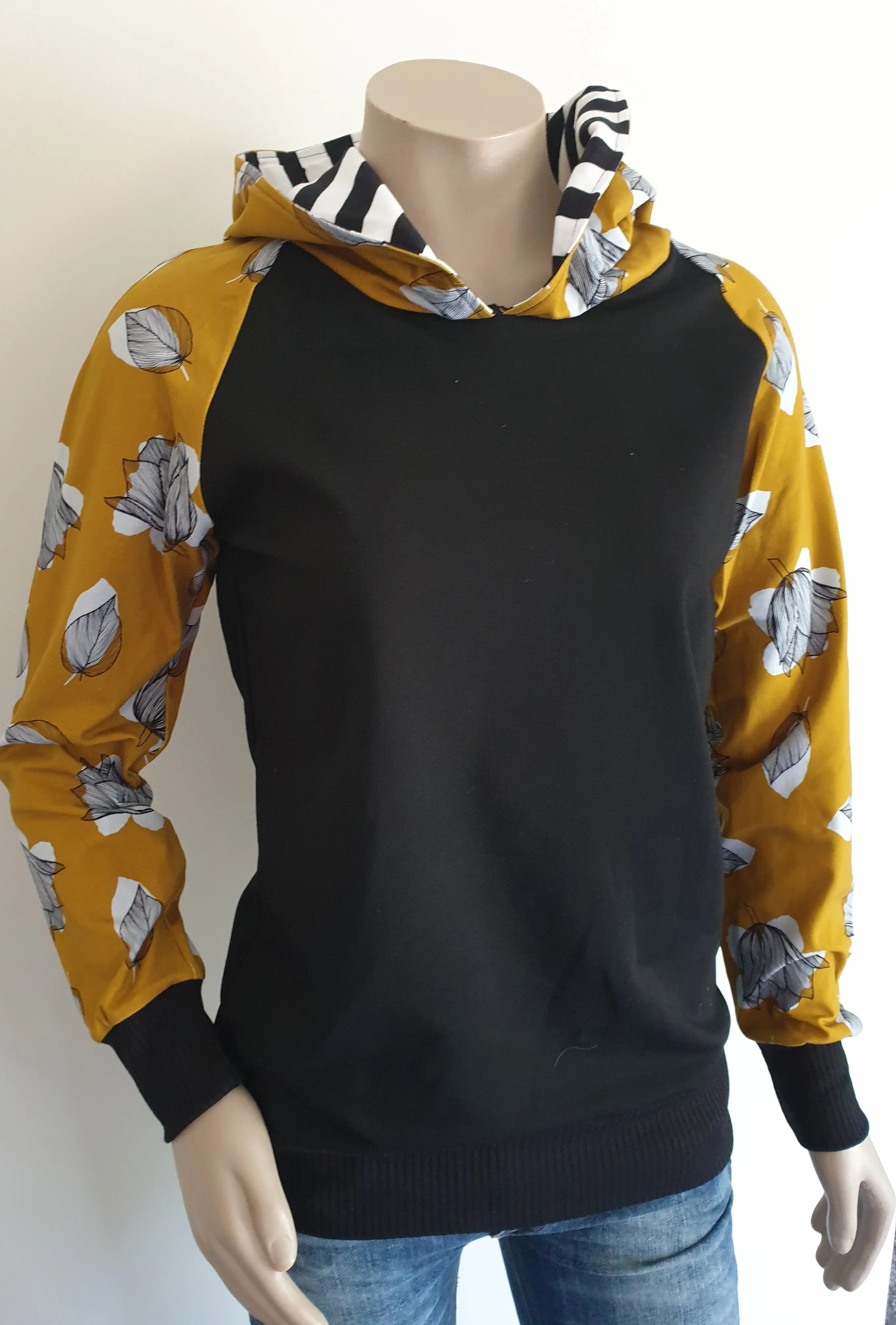 Mustard Print  Hoody