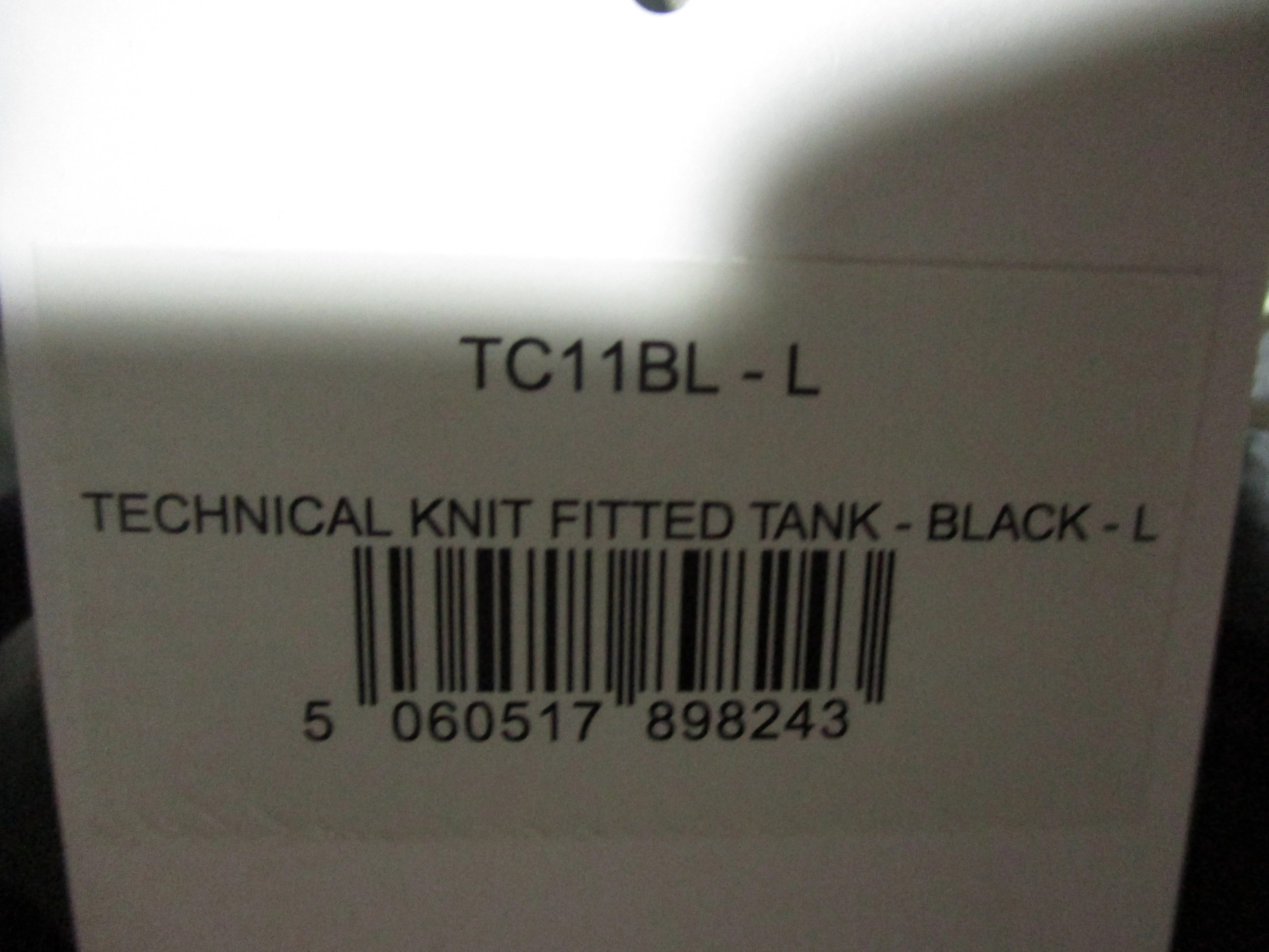 NWT NEW LUCAS HUGH TECHNICAL KNIT Fitted Tank Top L BLACK
