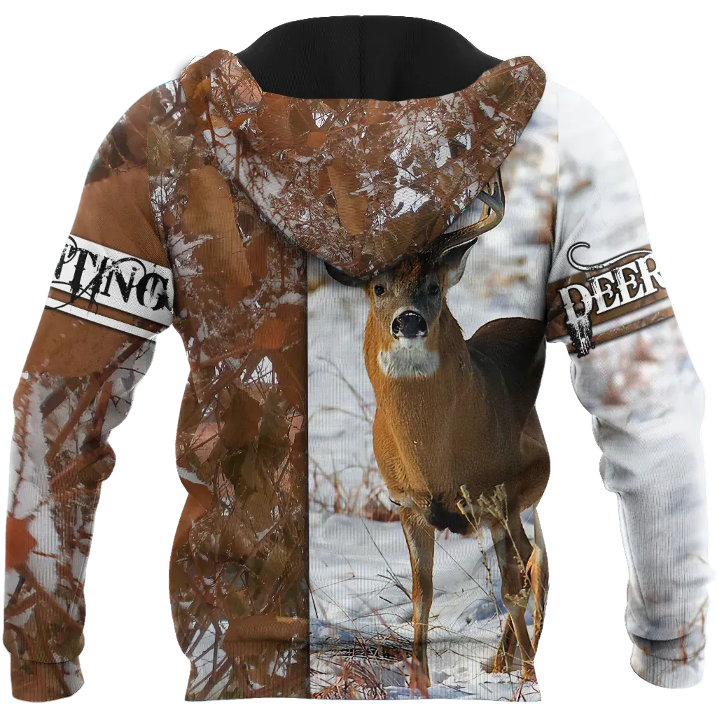 Premium Deer Hunting Hoodie For Hunter Winter Camo Printed Hoodie 3D