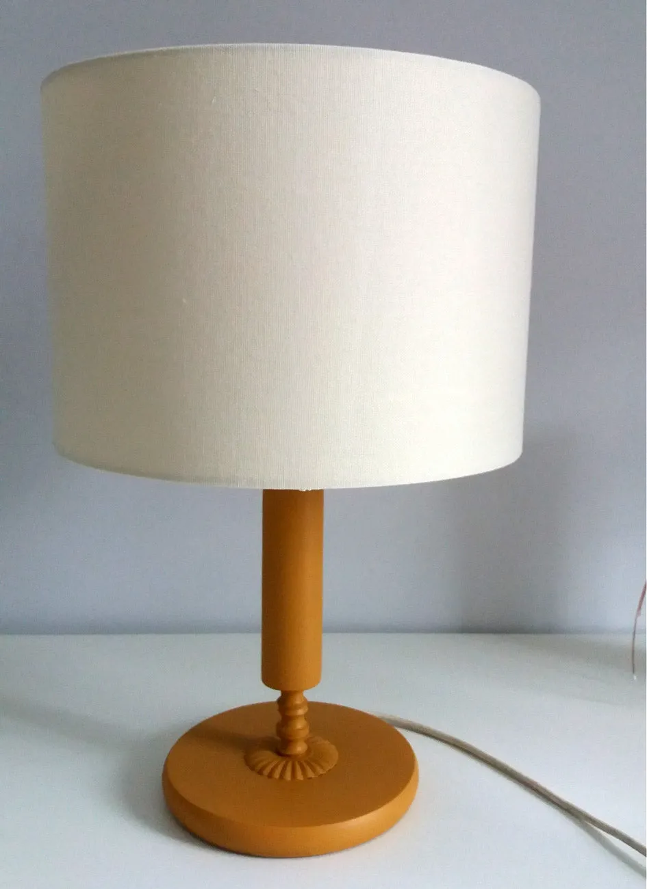 RESERVED Vintage lamp base updated with fusion mineral paint in Mustard Yellow