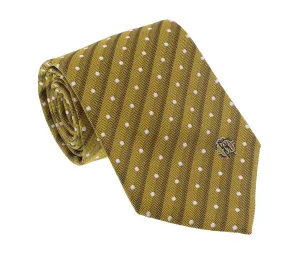 Roberto Cavalli ESZ035 01004 Mustard Herringbone Polka Dot Tie