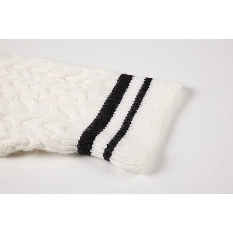 Sailor Collar Knitted Kawaii Oversize Pullover