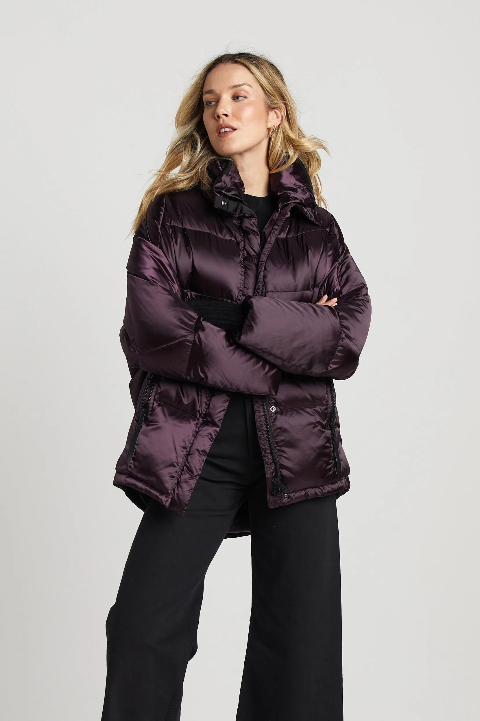 Sasha Slightly Oversized Cocoon Puffer Shaped Jacket