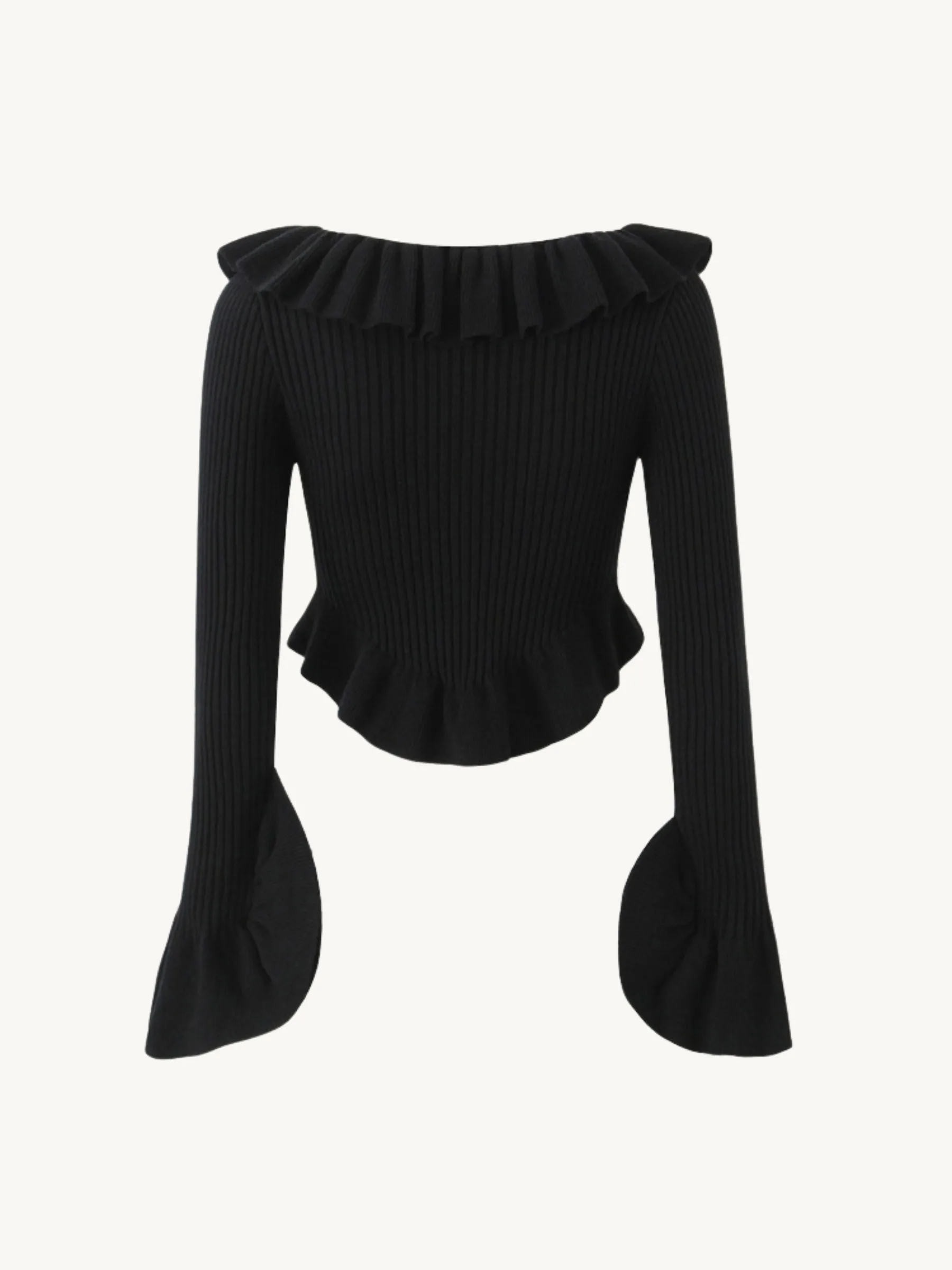 Sharon Knit Ruffle Sweater