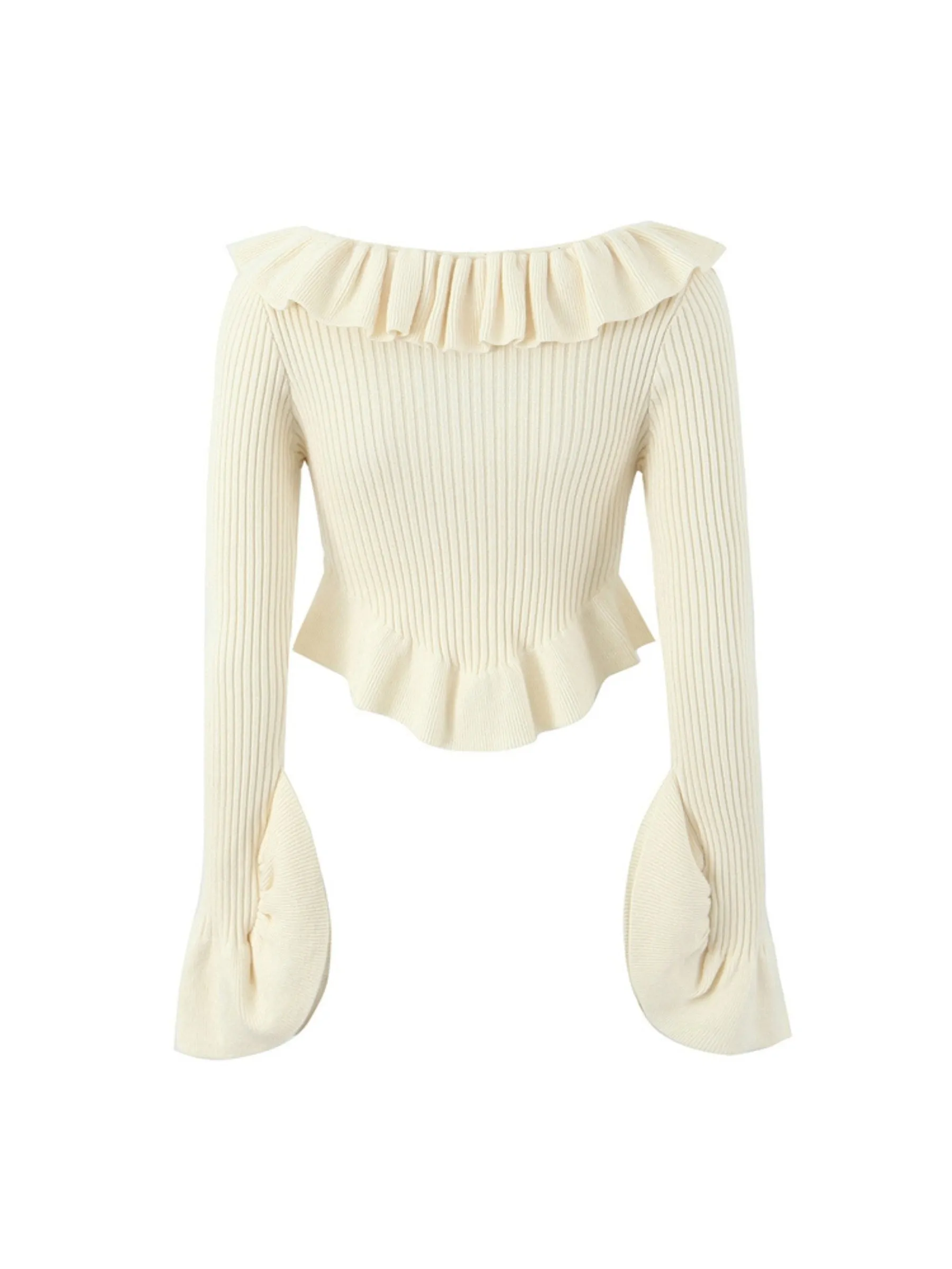 Sharon Knit Ruffle Sweater