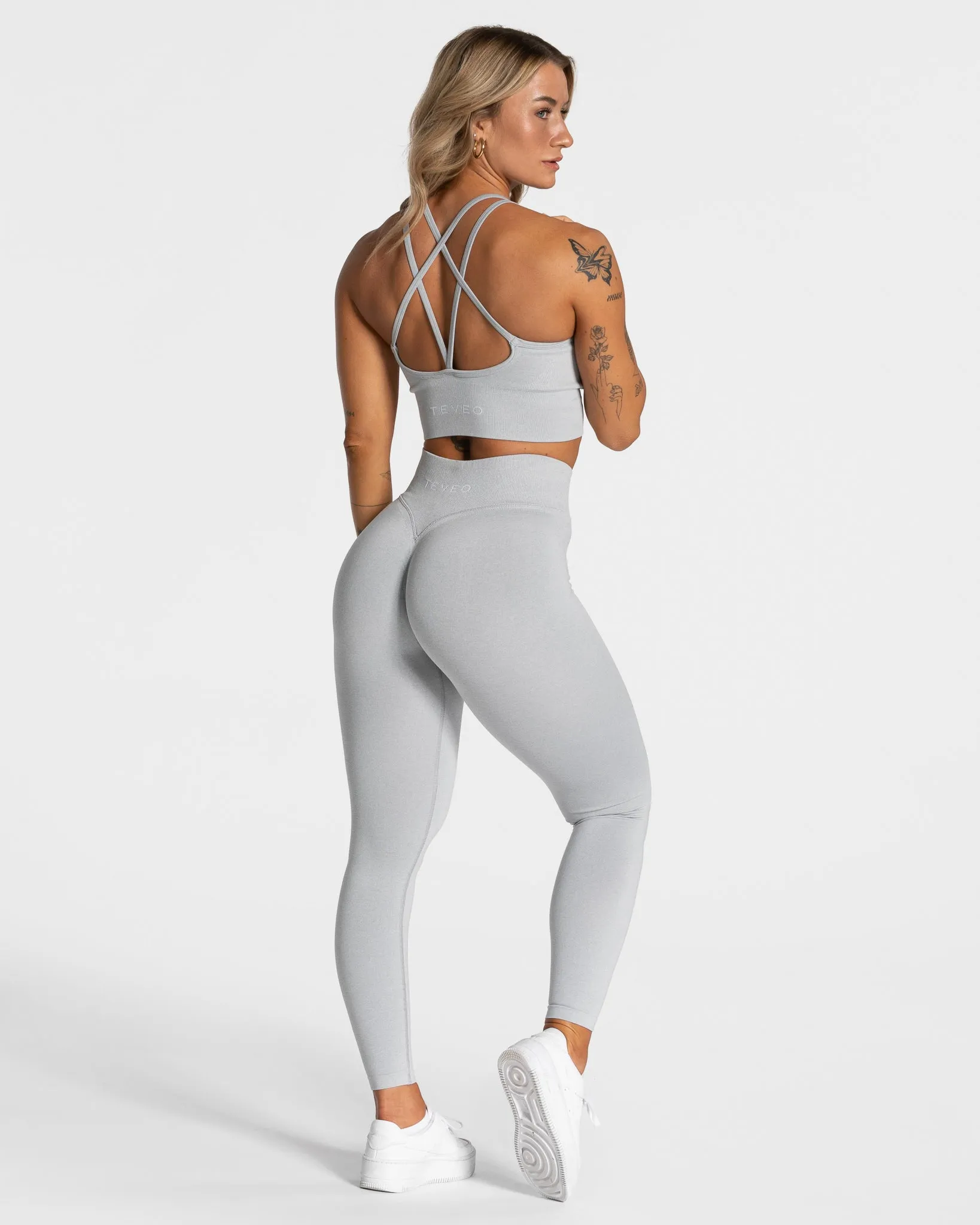 Statement Scrunch Leggings "Hellgrau"