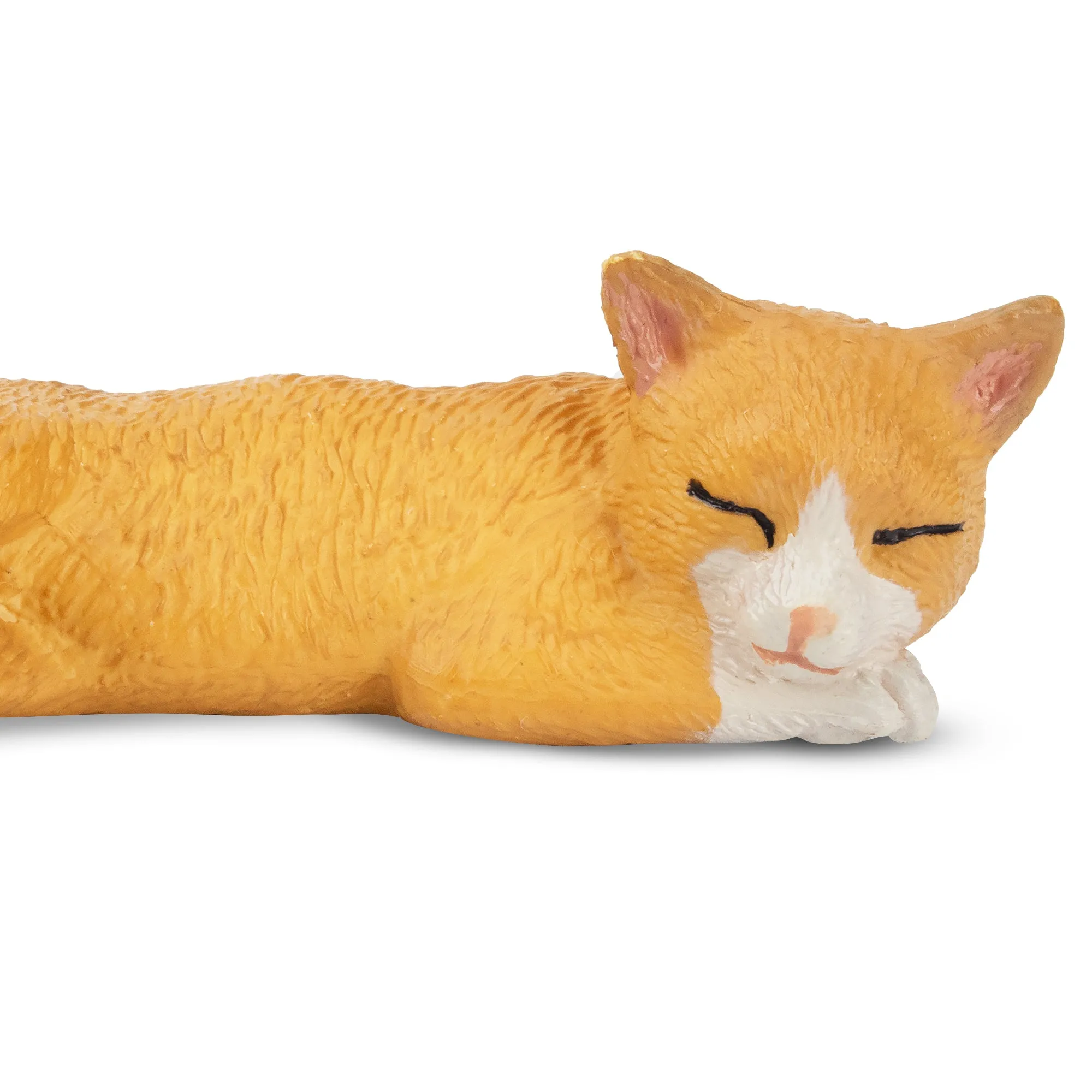 Toymany Mini Lying Orange Cat Figurine Toy