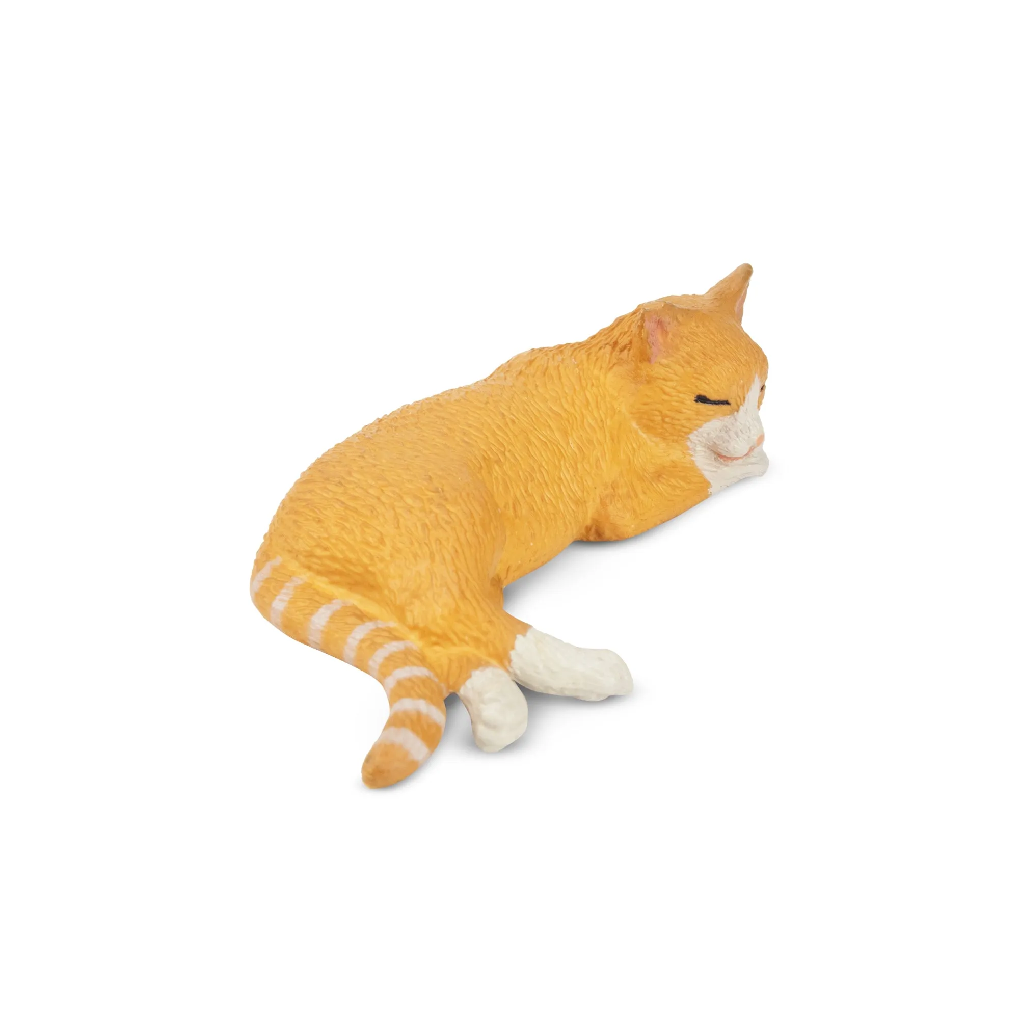 Toymany Mini Lying Orange Cat Figurine Toy