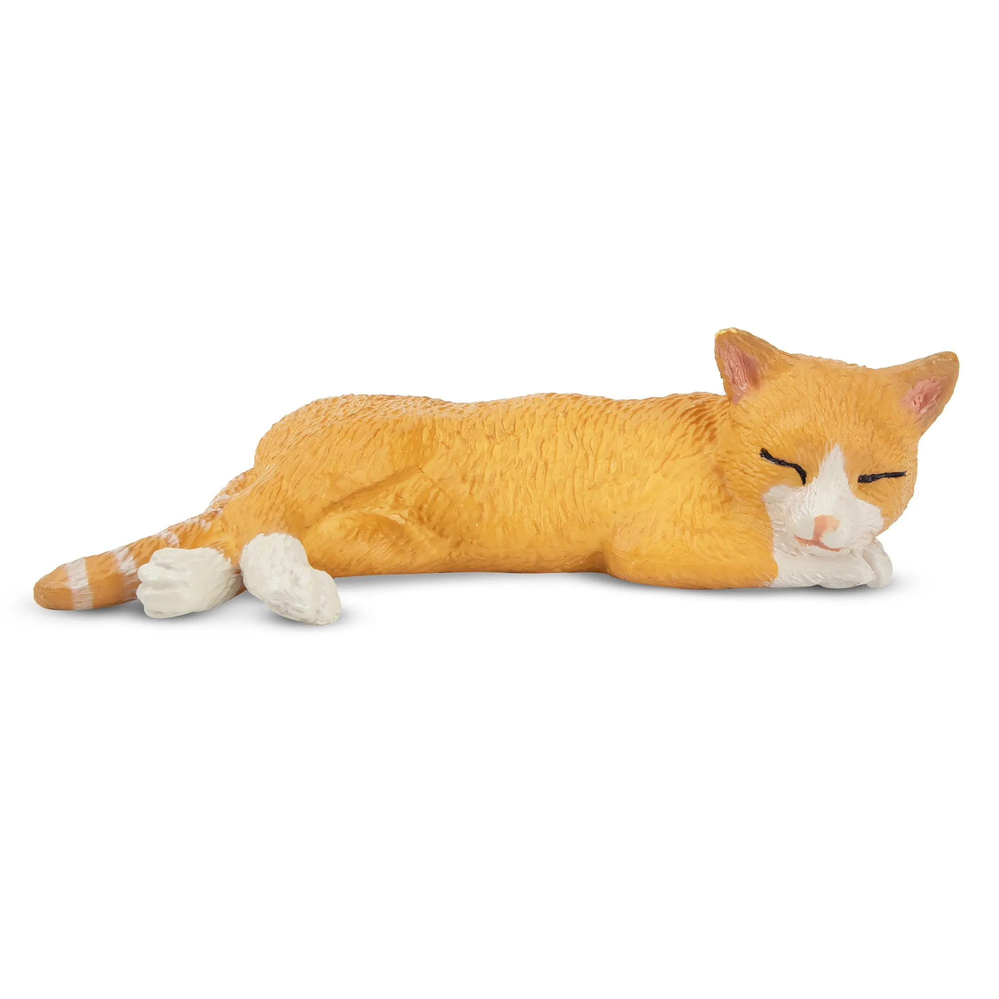 Toymany Mini Lying Orange Cat Figurine Toy