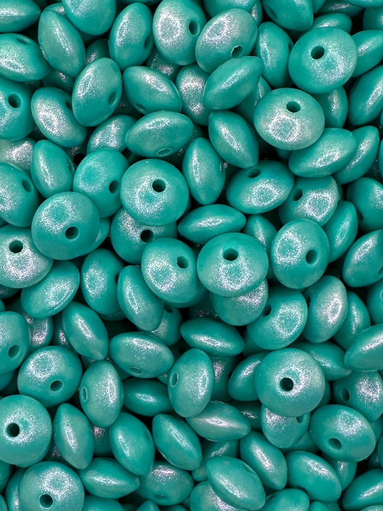 Turquoise Opal 12mm Lentil Bead