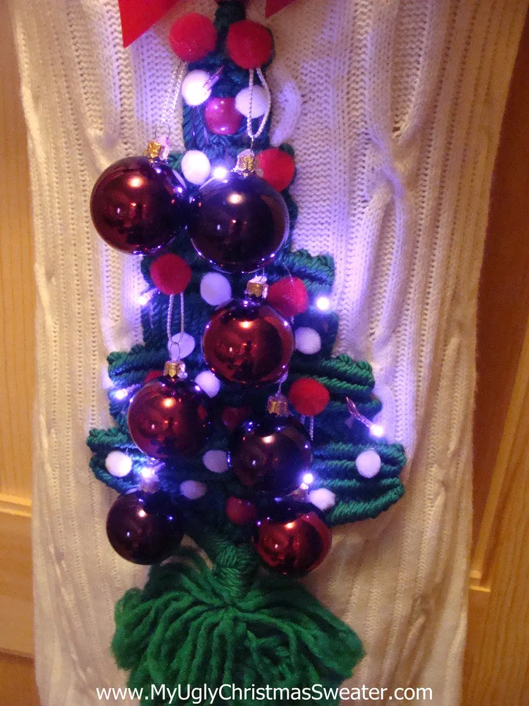 Ugly Christmas Sweater Party Tacky Dress with Lights (d43)