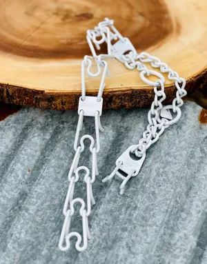 White Custom Powder Coated Herm Sprenger Prong Collar for Dogs