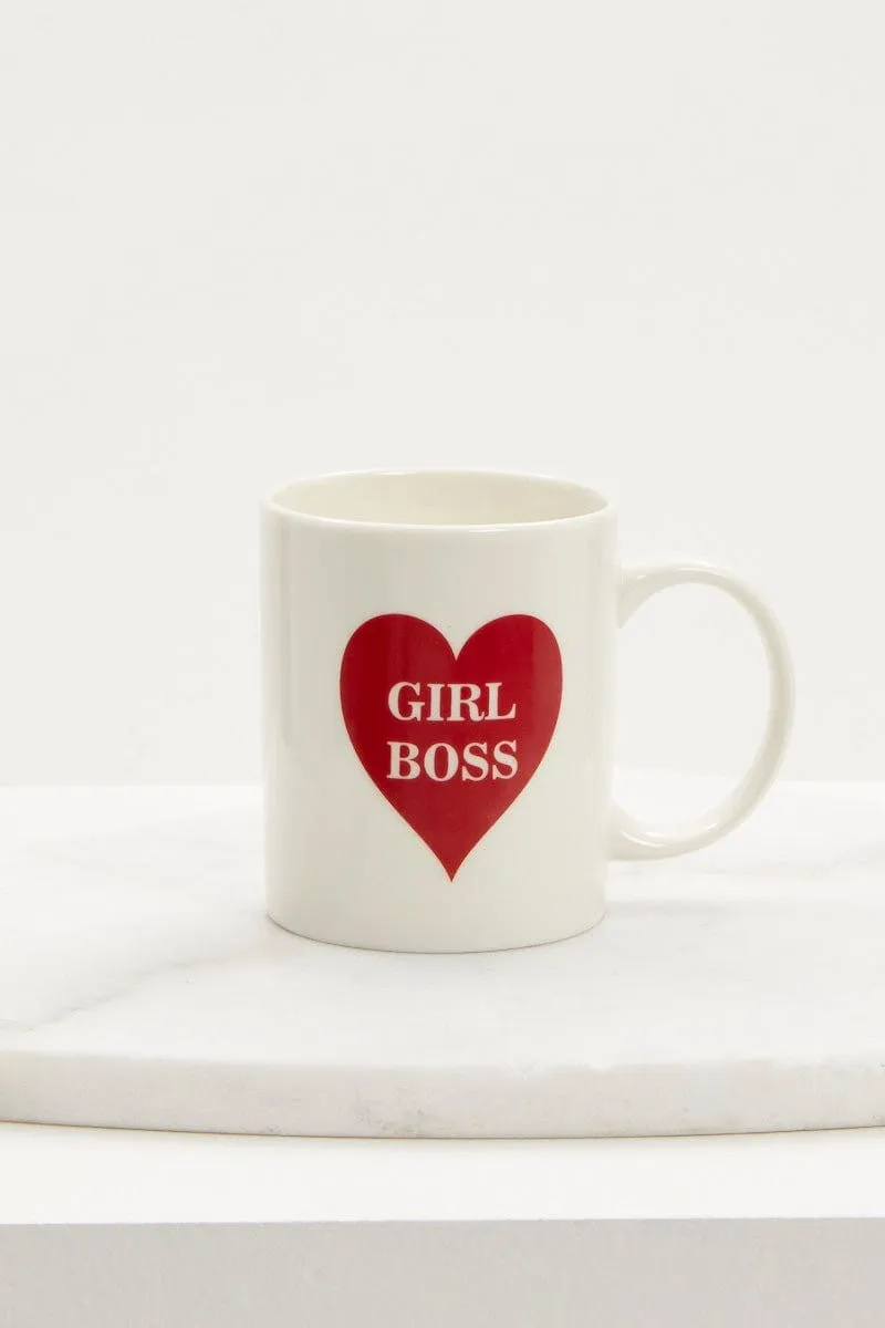 White Girl Boss Slogan Mug