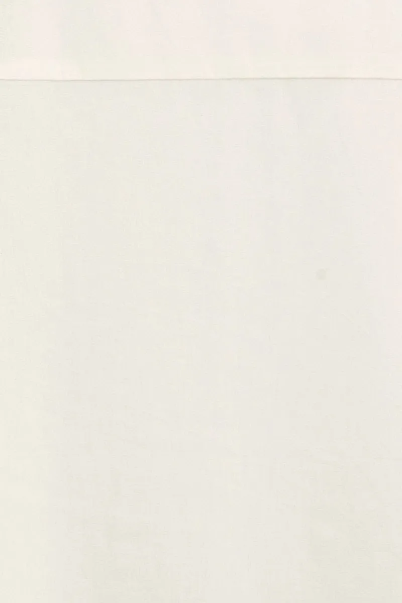 White Oversized Shirt Long Sleeve Button Front