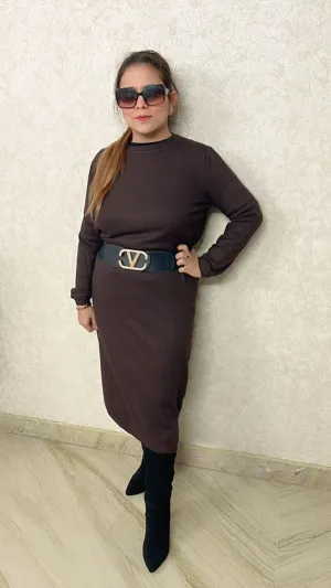 Winter dress free size without belt