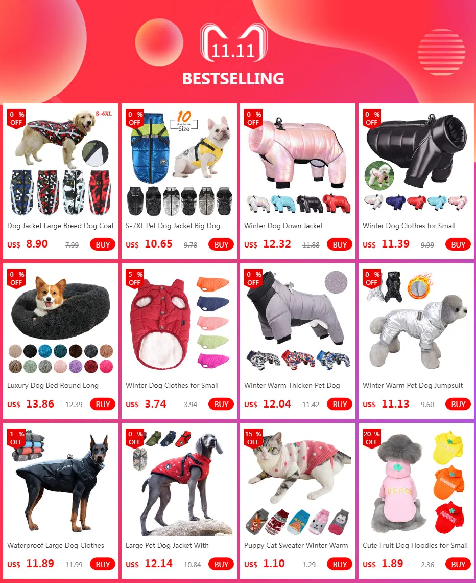 Winter Warm Waterproof Dog Jacket with Integrated Harness