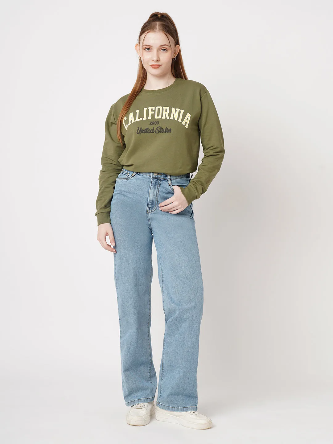 Women Black & Blue High-Rise Loose Straight Jeans