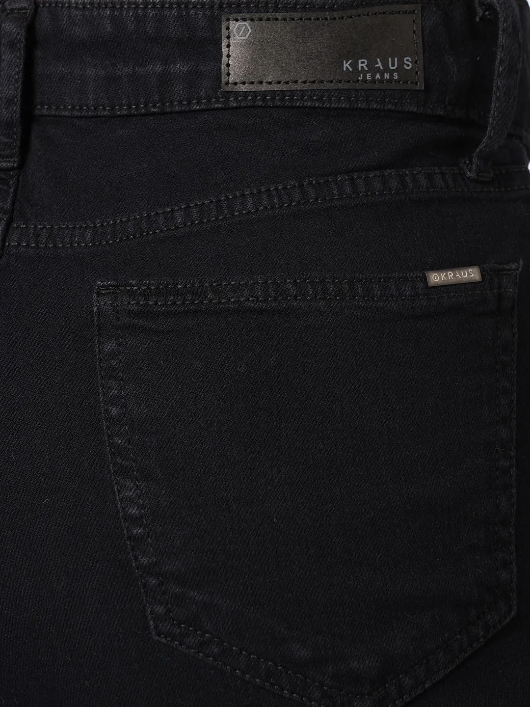 Women Black High-Rise Loose Straight Jeans