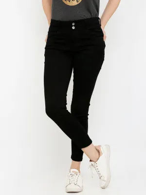 Women Black High-Rise Skinny Jeans