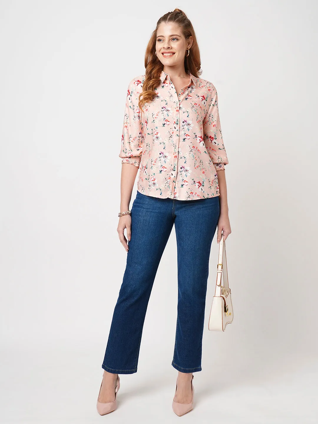 Women Blue High-Rise Loose Straight Jeans