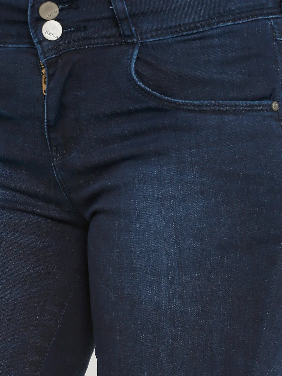 Women Dark Blue High-Rise Skinny Jeans