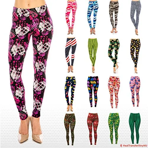 Women's Premium Ultra Soft Patterned Leggings (Burger and Fries, One Size) x 1