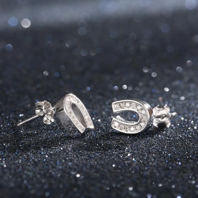 YE2166 925 Sterling Silver "I LOVE YOU" U Shape Earrings