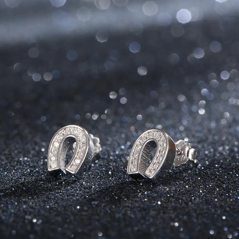 YE2166 925 Sterling Silver "I LOVE YOU" U Shape Earrings