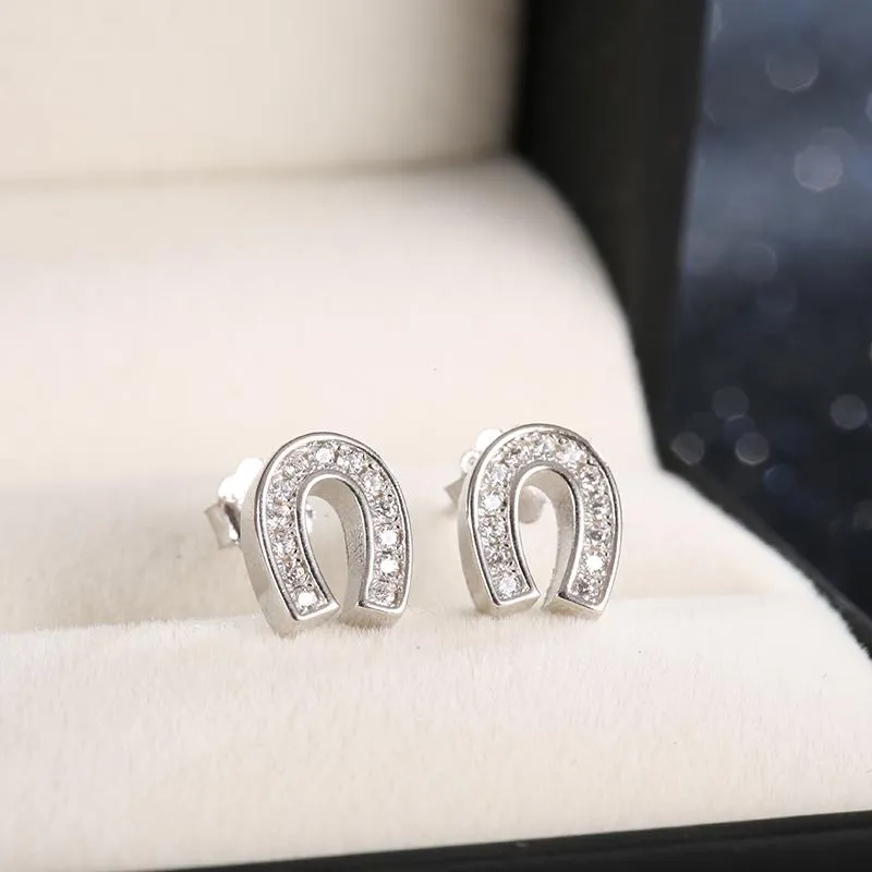 YE2166 925 Sterling Silver "I LOVE YOU" U Shape Earrings