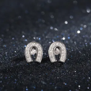 YE2166 925 Sterling Silver "I LOVE YOU" U Shape Earrings
